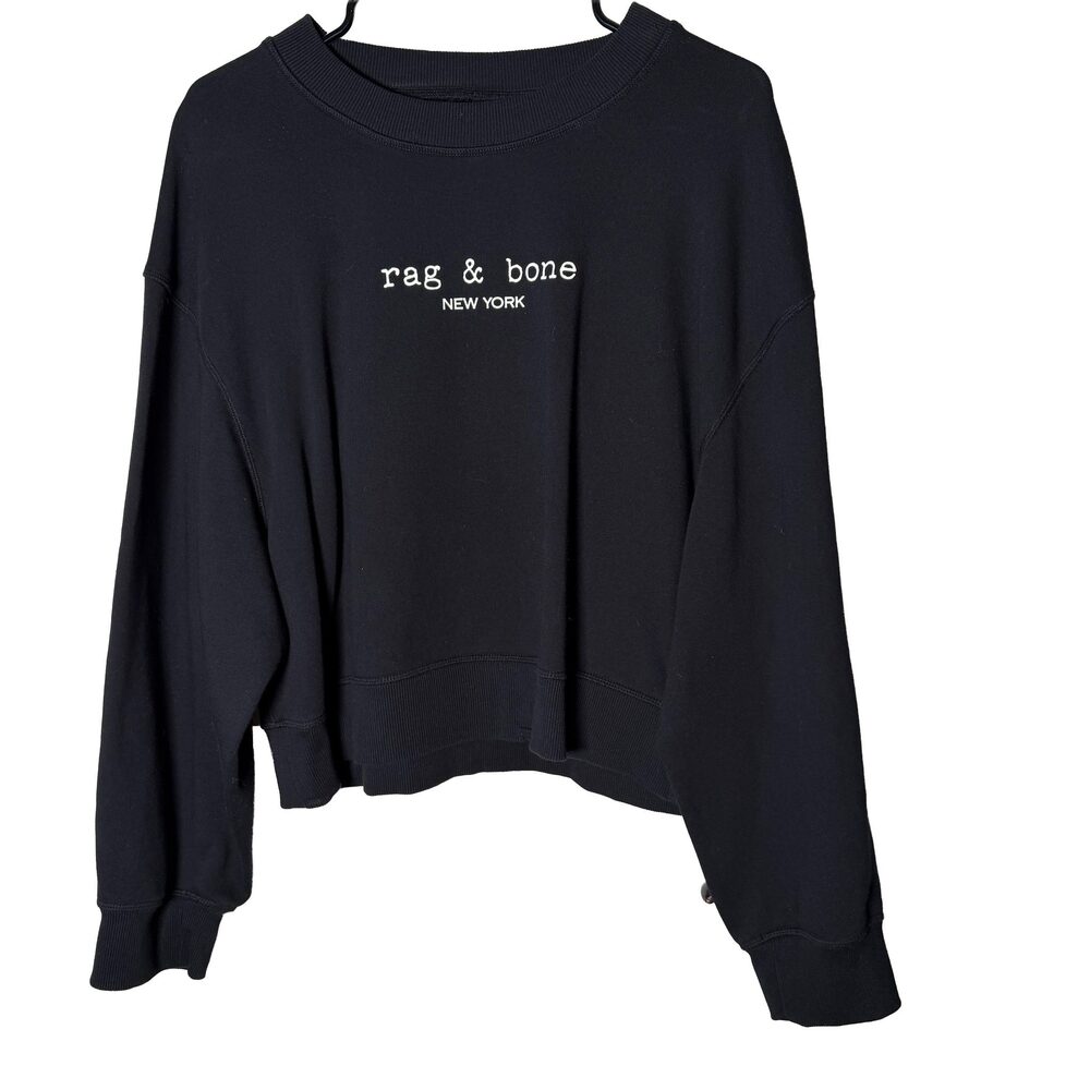 Rag & Bone - Women's Black Logo Sweatshirt - Size Large